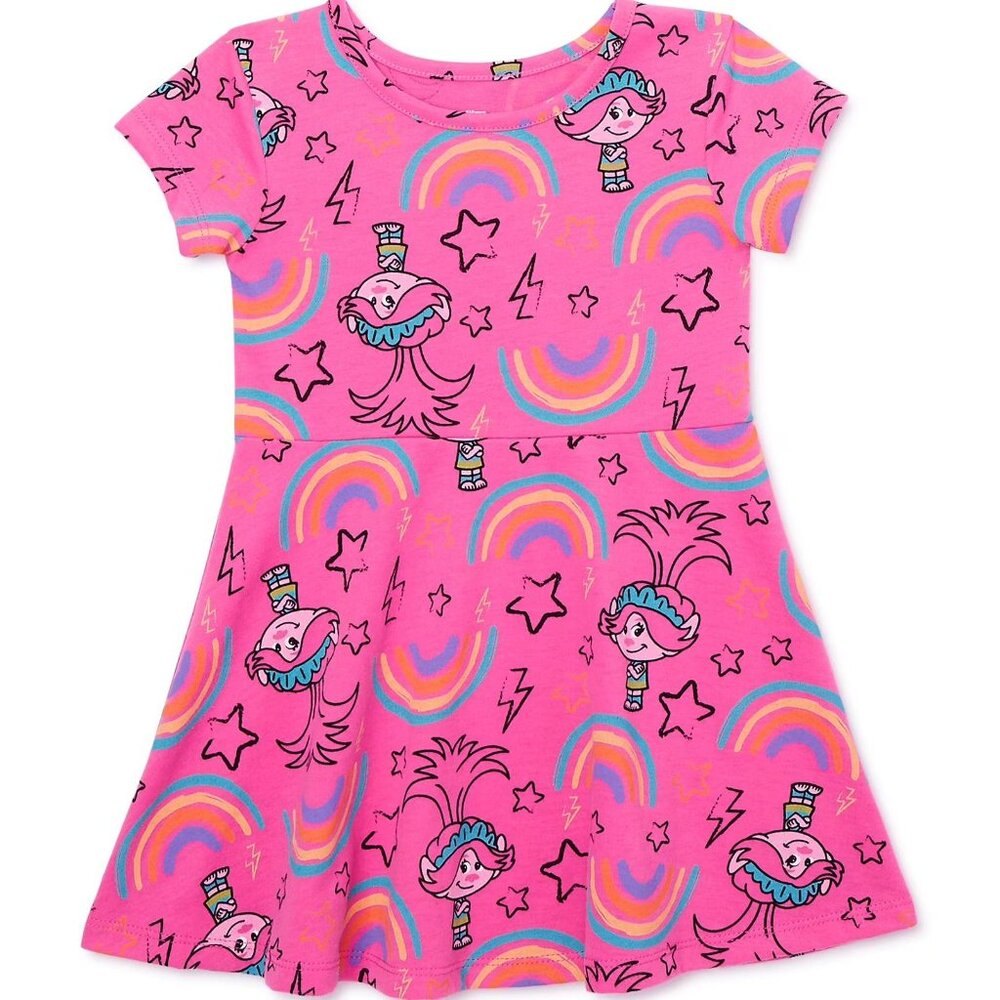 TROLLS QUEEN POPPY Dress Toddler GIRLS SIZE 2T Pink NEW